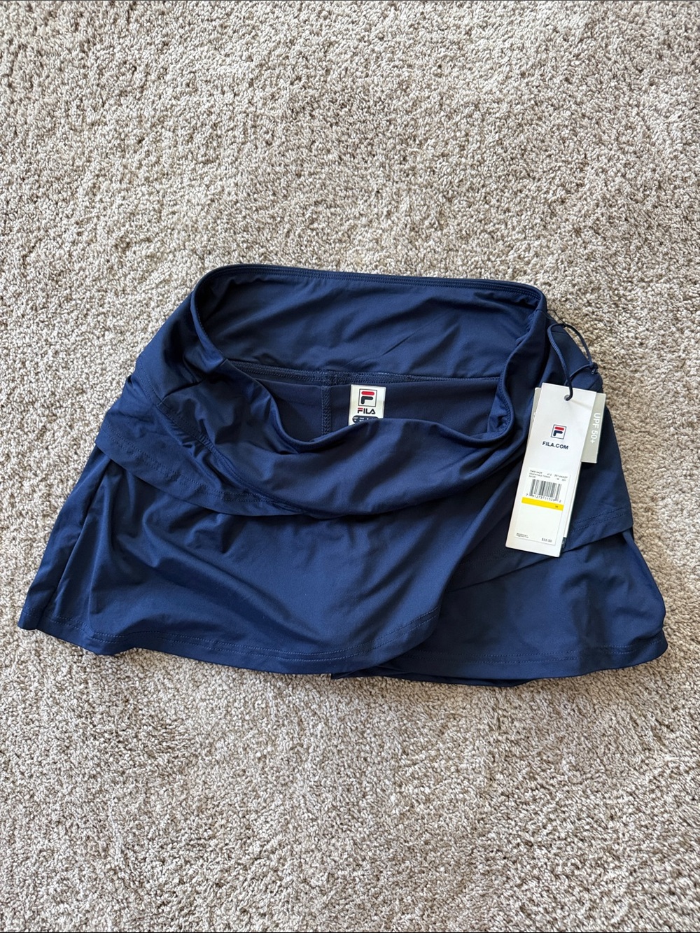 FILA Navy Athletic Mini Skort with Built-In Shorts